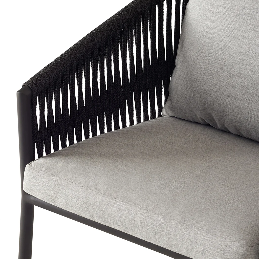 Nusa Lounge Chair in Charcoal Aluminum thumbnail 2