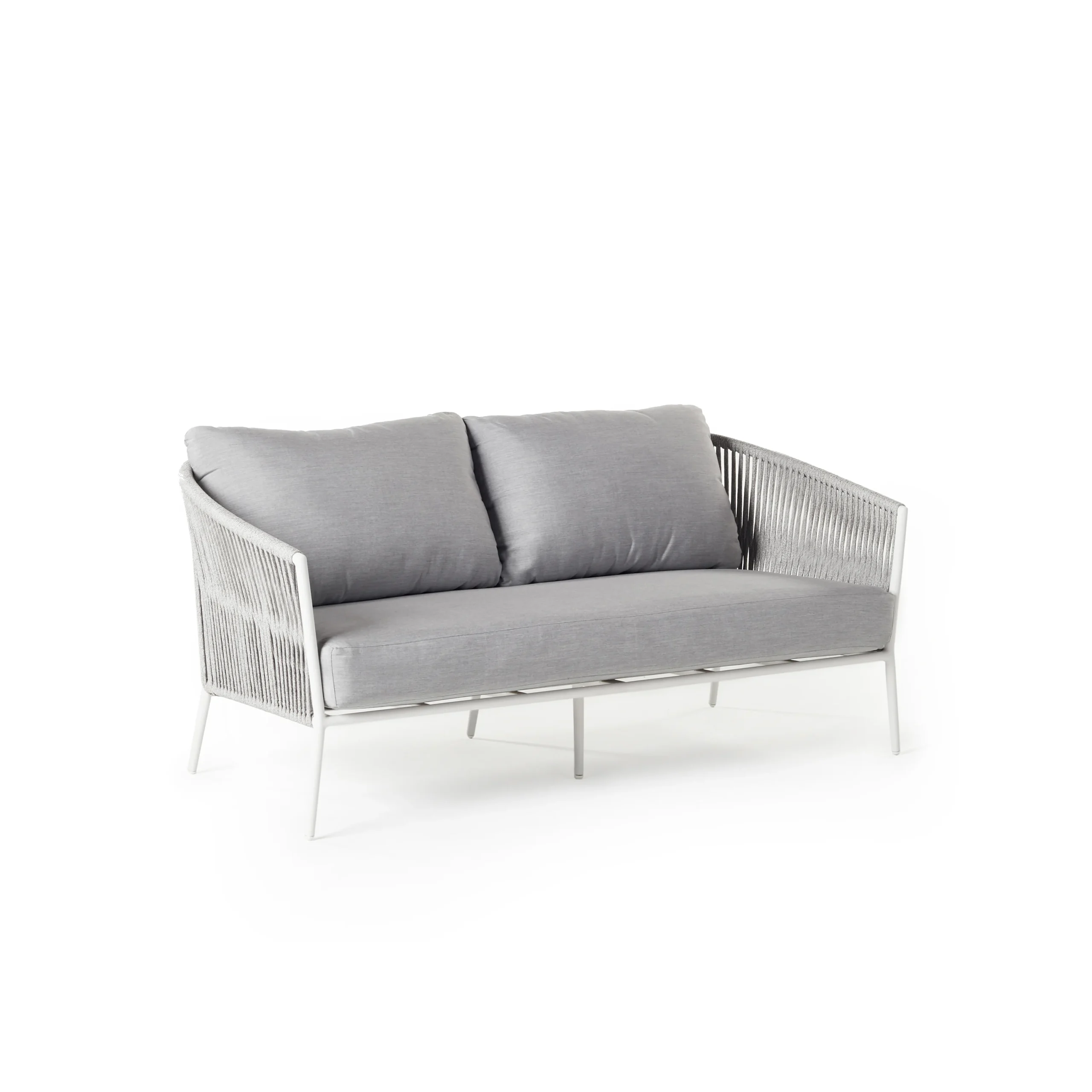 Nusa Loveseat in White Aluminum thumbnail 4
