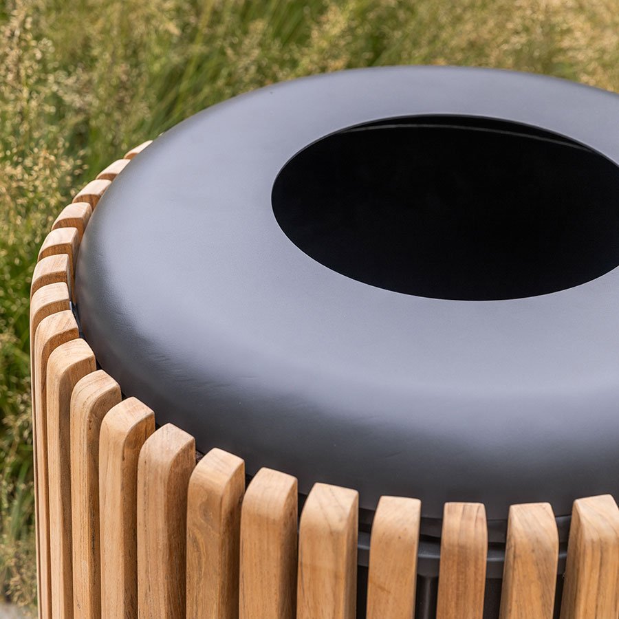 Luna trash receptacle w/ trash lid thumbnail 3