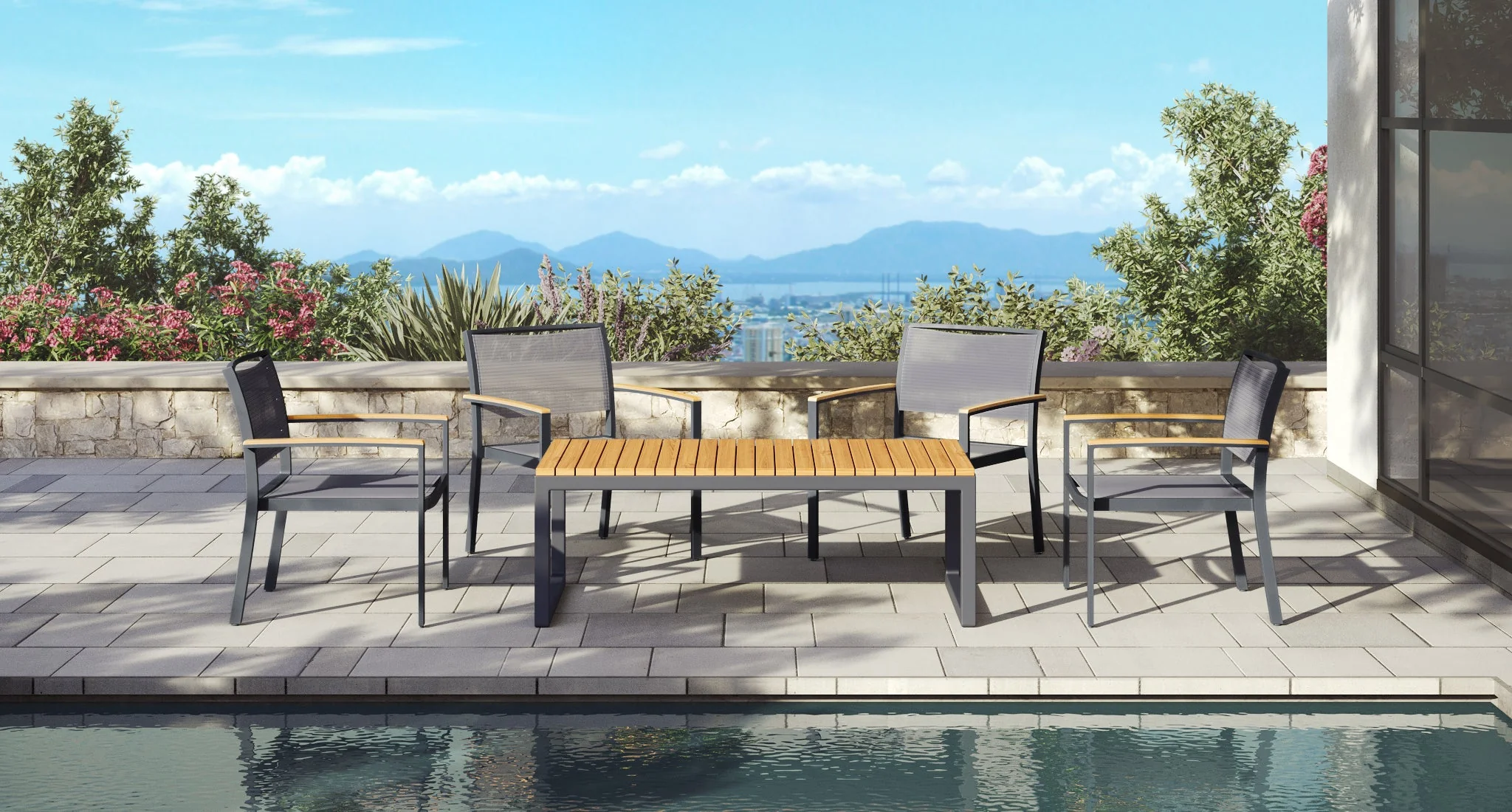 Baba Aluminum Outdoor Armchair Group thumbnail 3