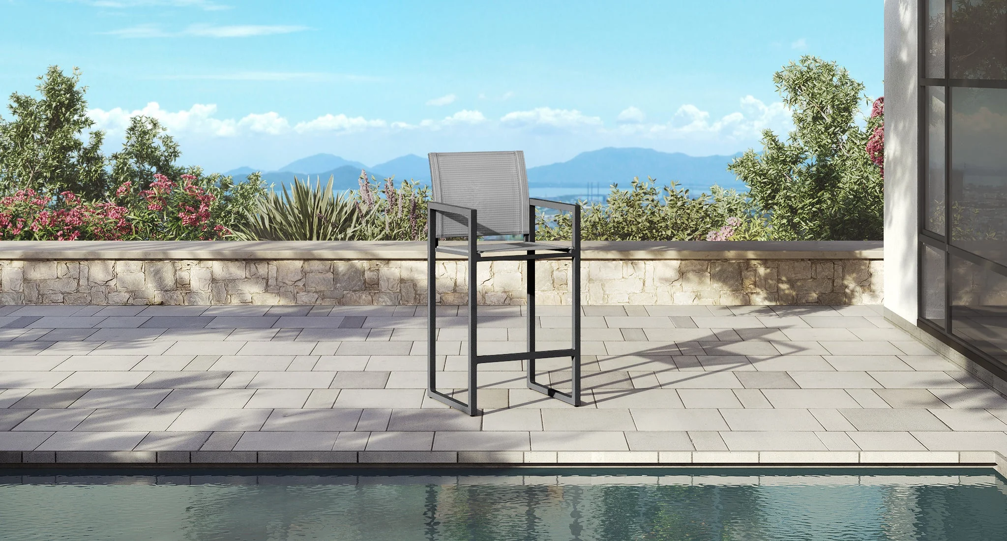 Baba Aluminum Outdoor Bar Chair