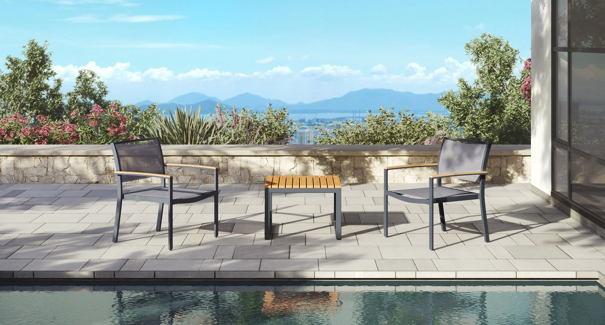 Baba Aluminum Outdoor Armchair Set thumbnail 3
