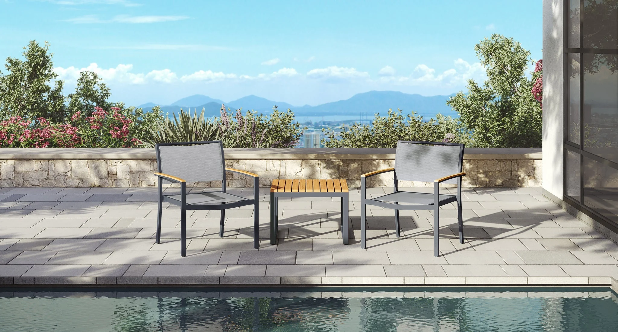 Baba Aluminum Outdoor Armchair Set