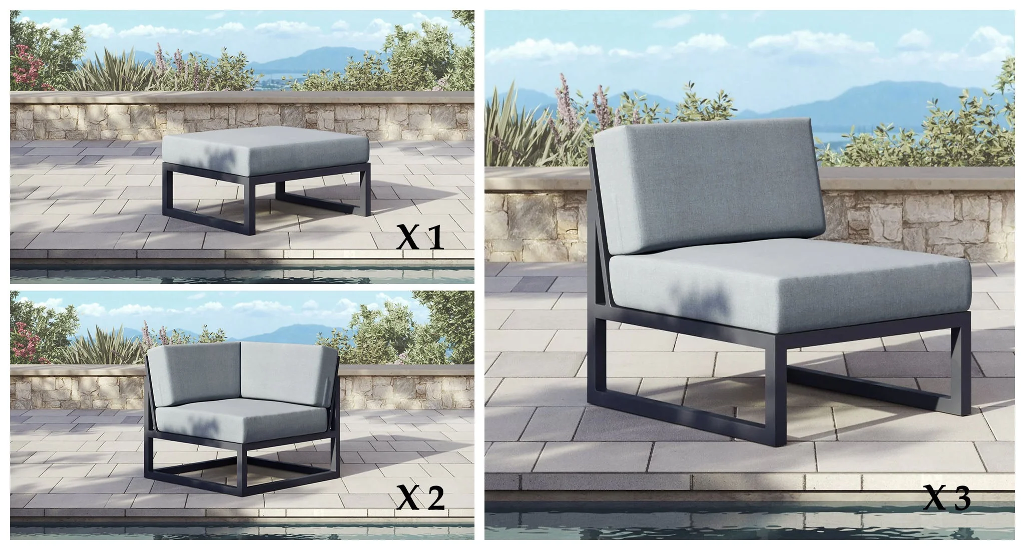 Baba Aluminum Outdoor Daybed thumbnail 3