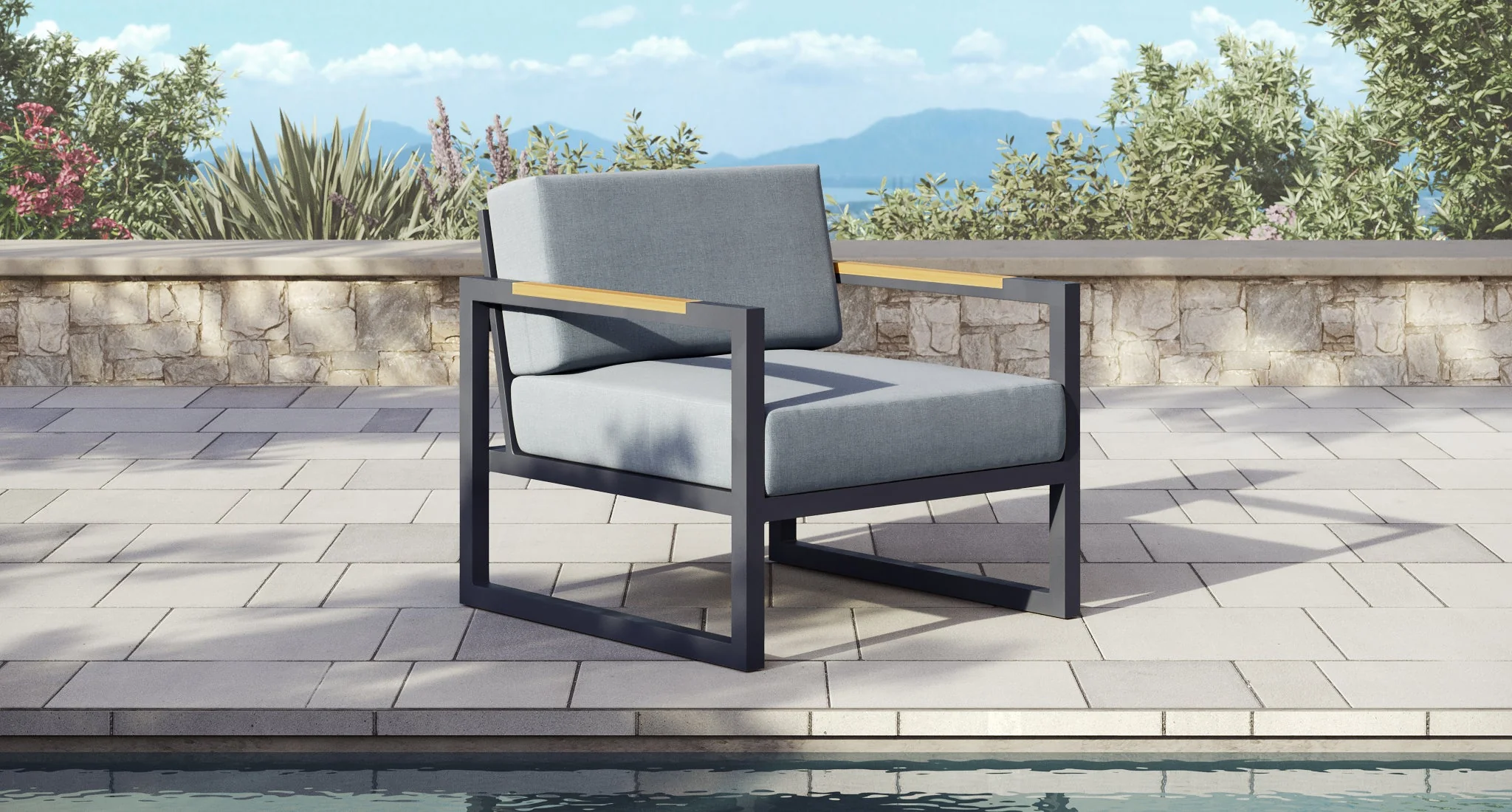 Baba Aluminum Outdoor Club Chair