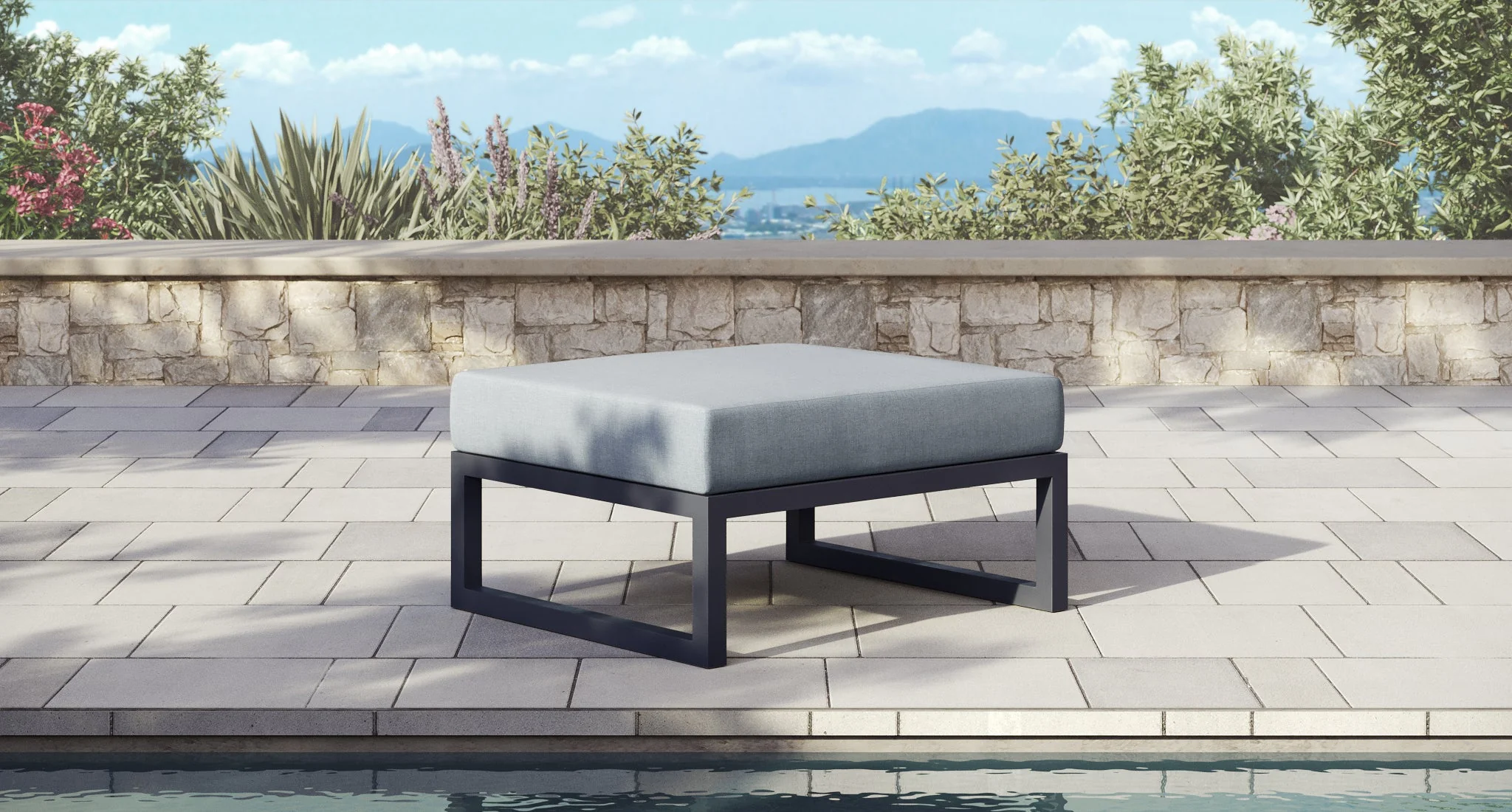 Baba Aluminum Outdoor Ottoman