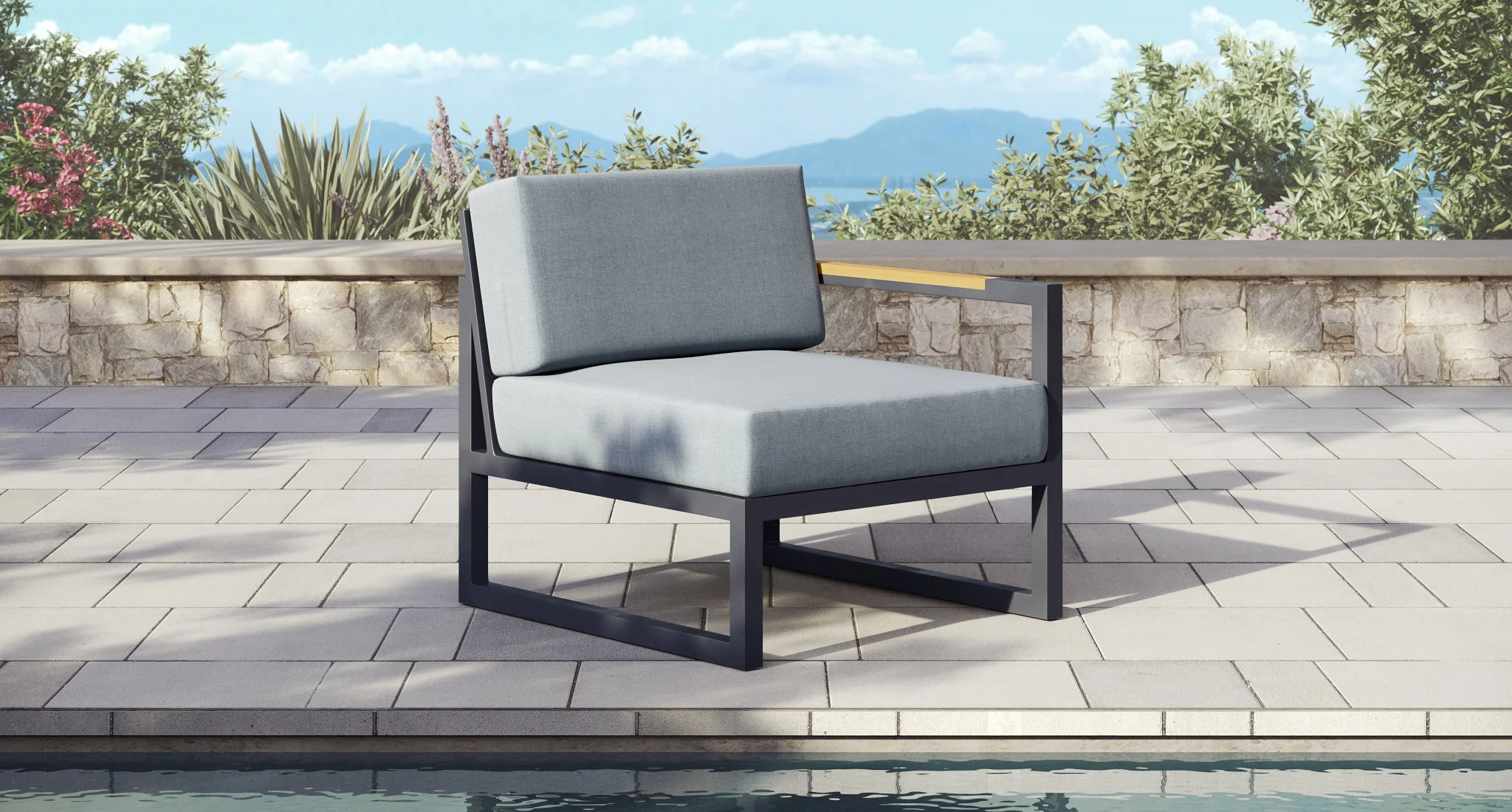Baba Aluminum Outdoor Loveseat thumbnail 2
