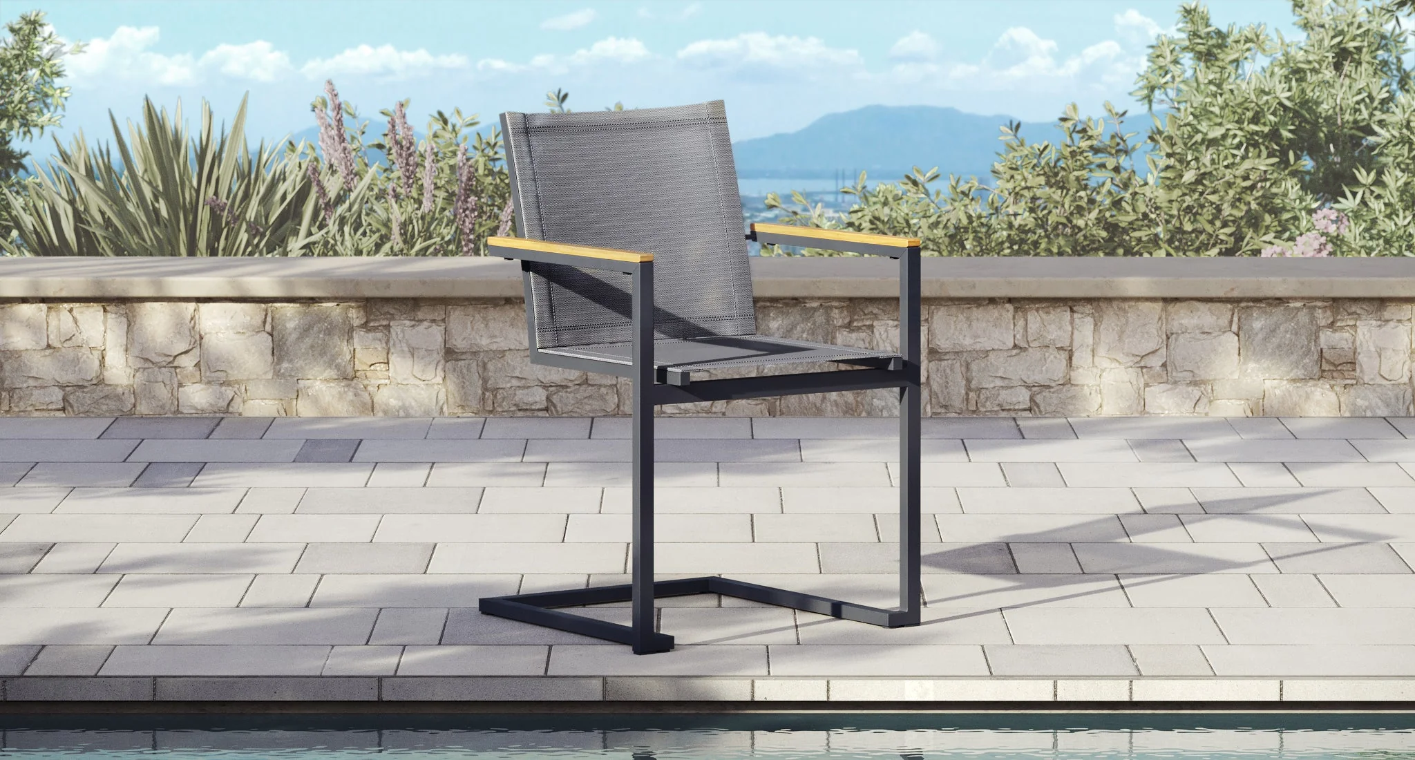 Baba Teak & Aluminum Outdoor Dining Set for 8 thumbnail 2