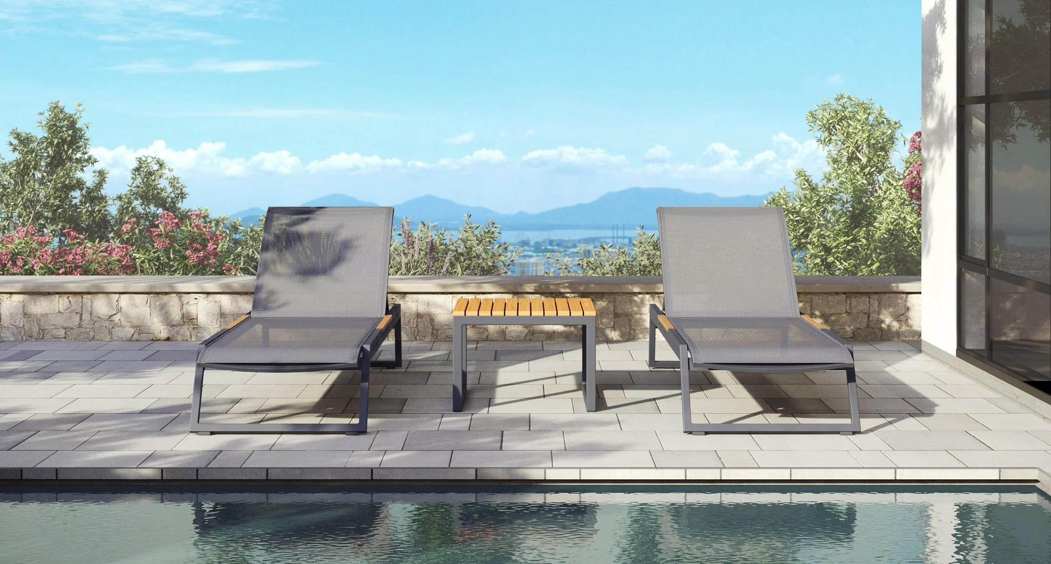 Baba Aluminum Outdoor Lounge Chair Set thumbnail 4