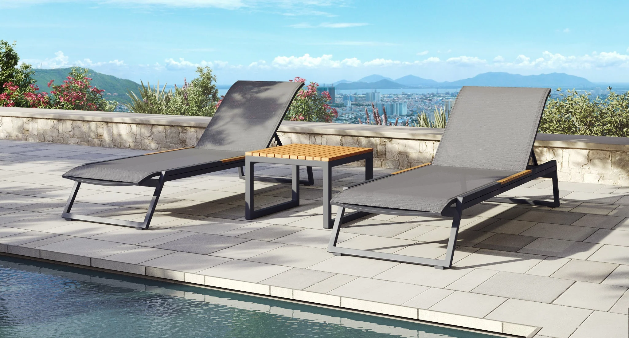 Baba Aluminum Outdoor Lounge Chair Set thumbnail 5