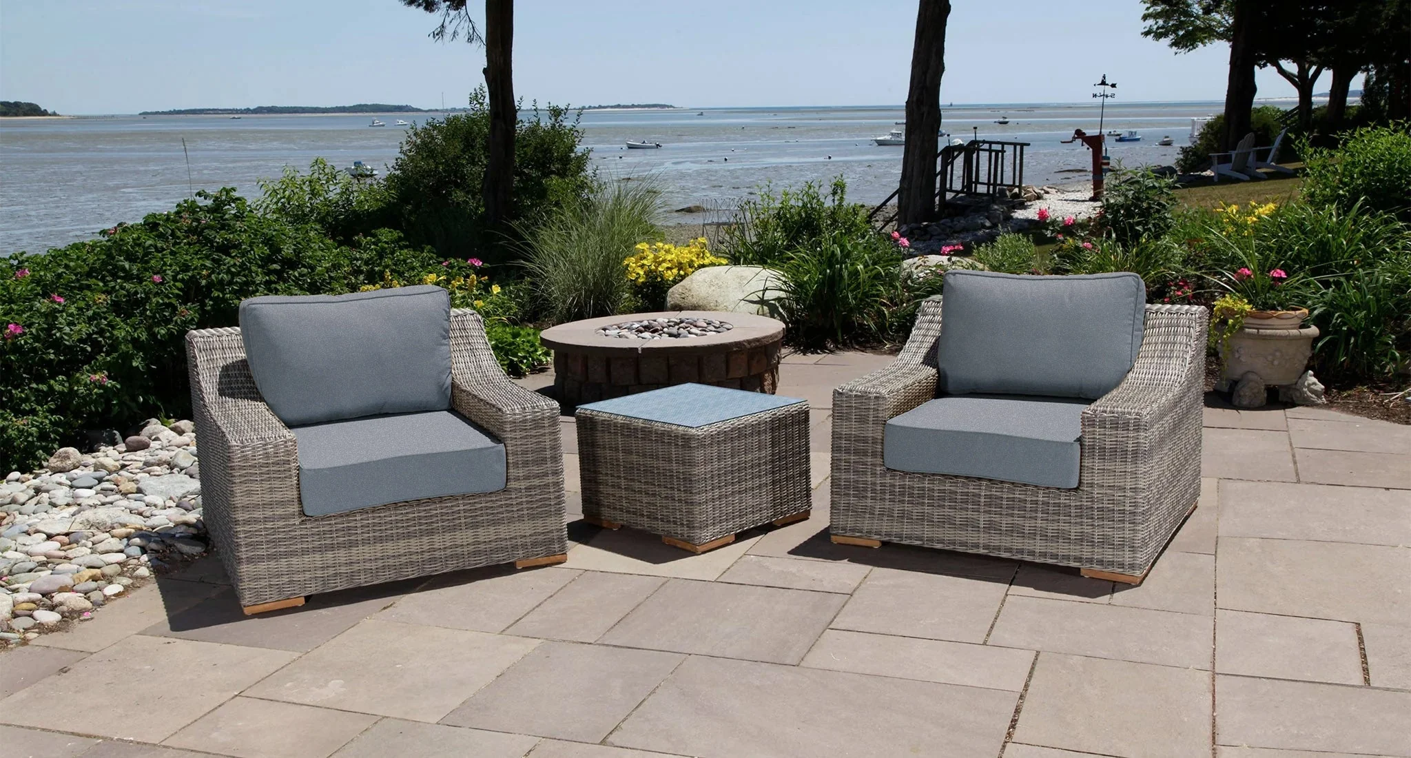 Lotus Outdoor Club Chair Set thumbnail 2
