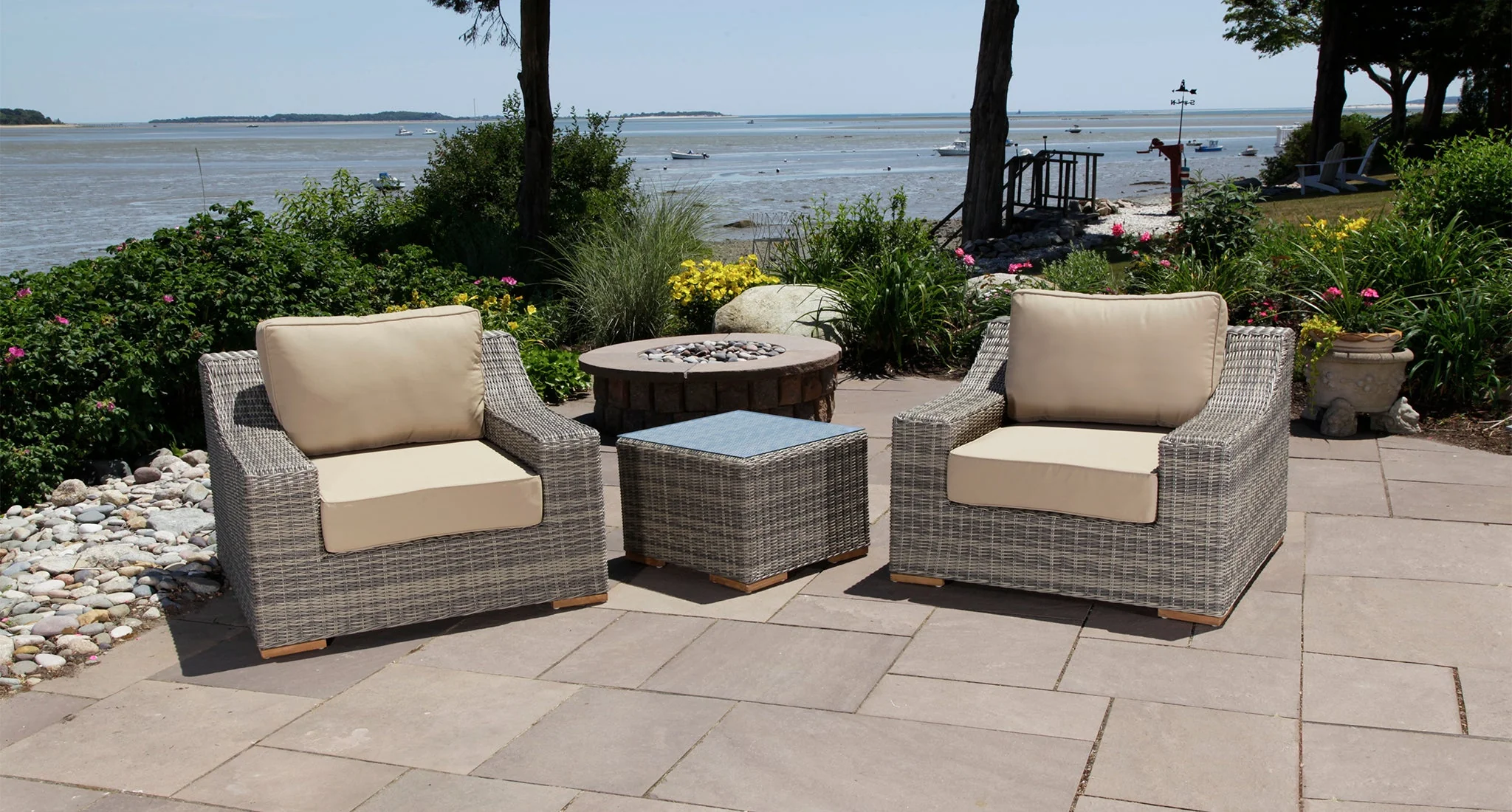 Lotus Outdoor Club Chair Set