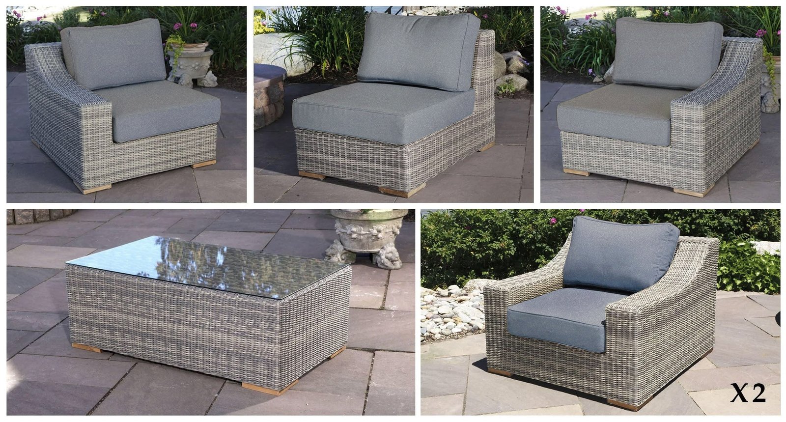 Lotus Outdoor Sofa & Club Chair Set thumbnail 5