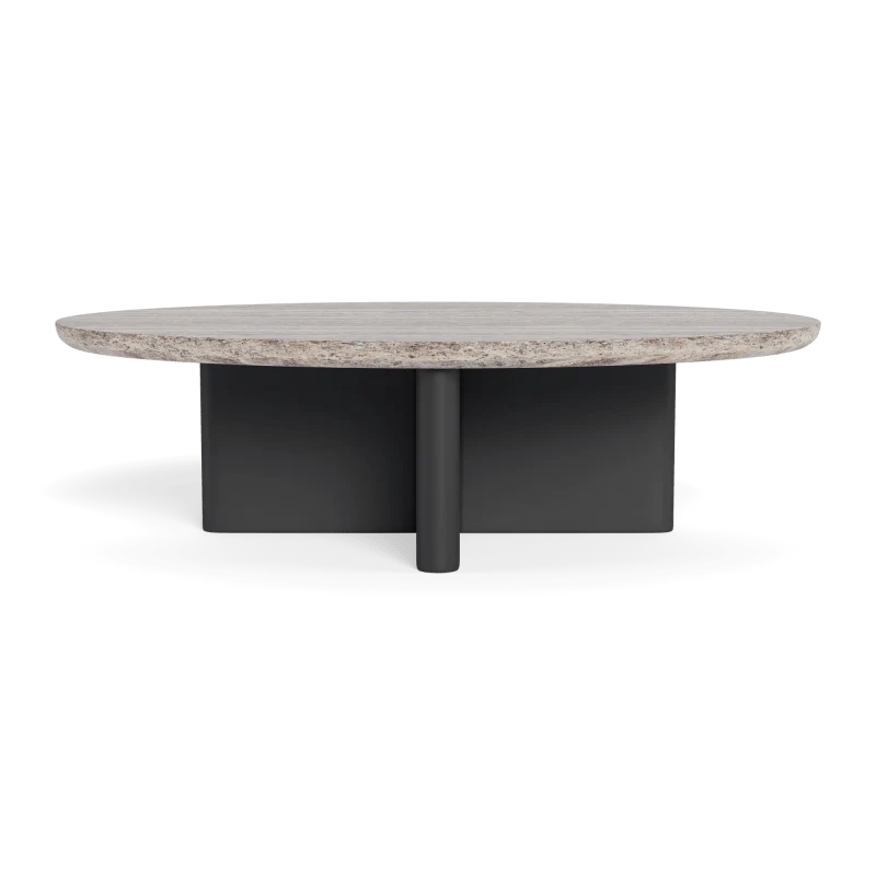 Riverside Aluminum Oval Stone Coffee Table thumbnail 2