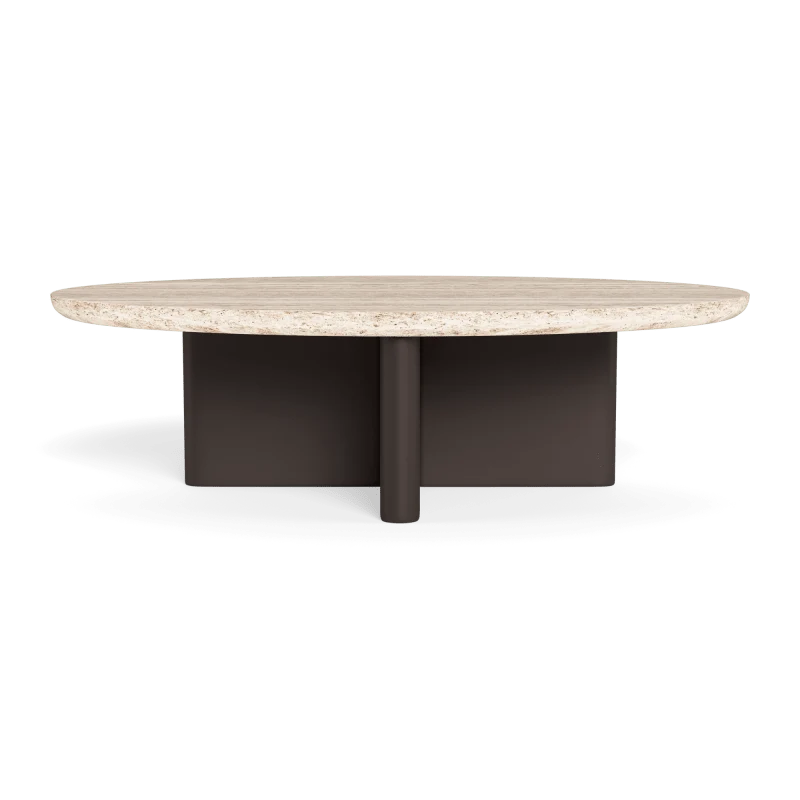 Riverside Aluminum Oval Stone Coffee Table thumbnail 4