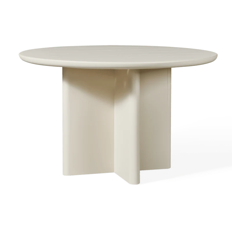 Riverside Aluminum Slatted Round Dining Table 48" thumbnail 3