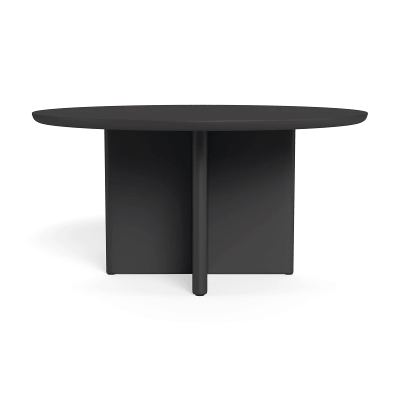 Riverside Aluminum Slatted Round Dining Table 60" thumbnail 2