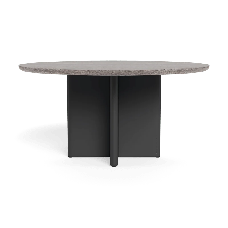 Riverside Aluminum Stone Round Dining Table 60"
