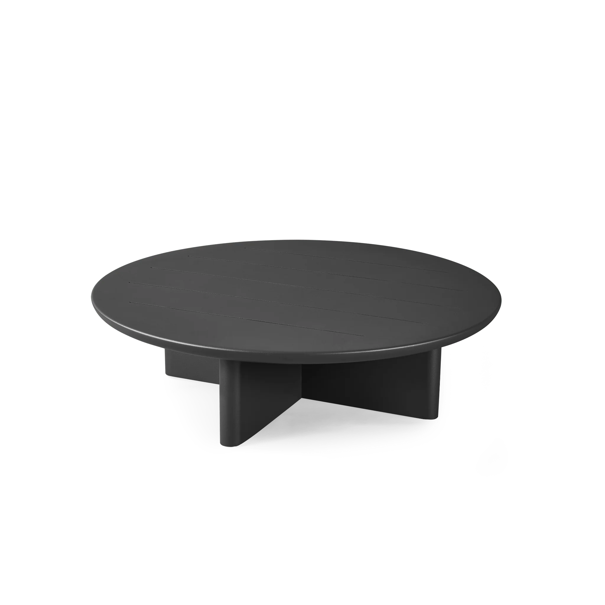 Riverside Aluminum Round Slatted Coffee Table thumbnail 4