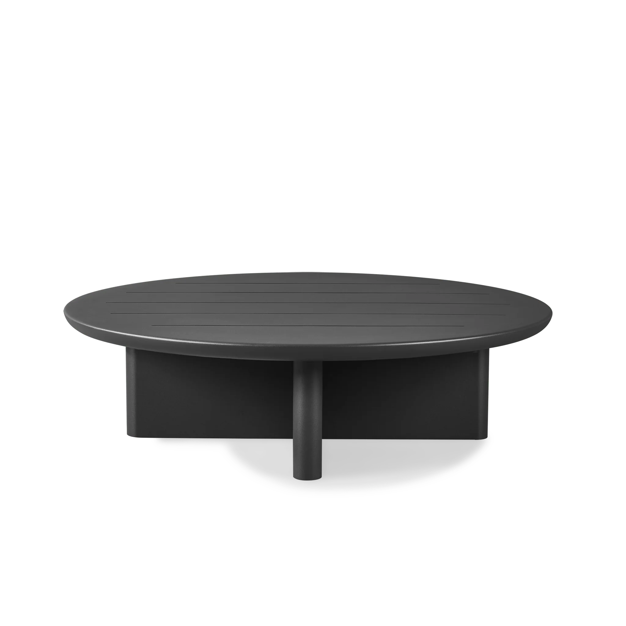 Riverside Aluminum Round Slatted Coffee Table