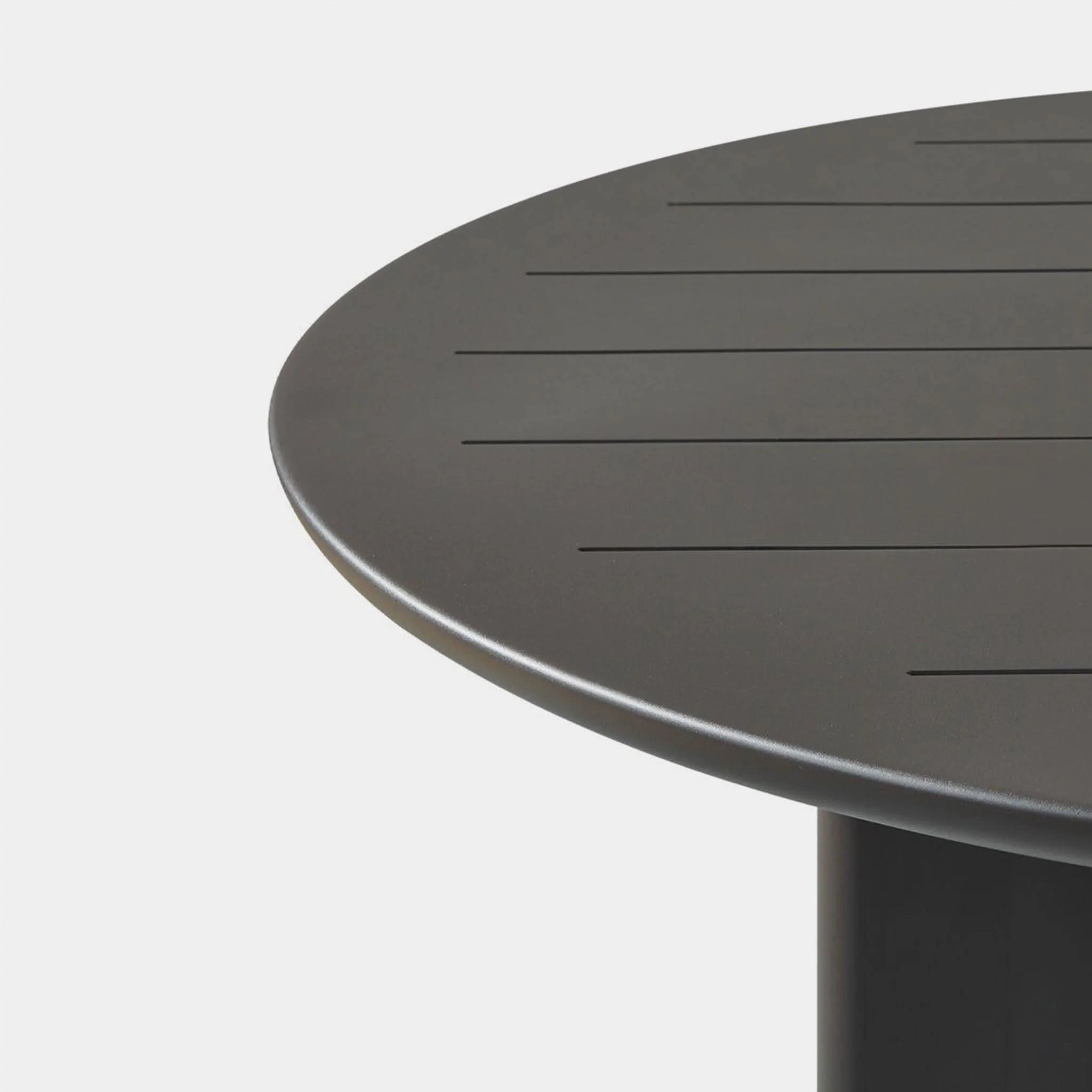 Riverside Aluminum Slatted Round Dining Table 48" thumbnail 5