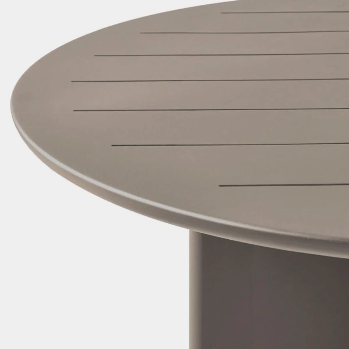 Riverside Aluminum Slatted Round Dining Table 60" thumbnail 7