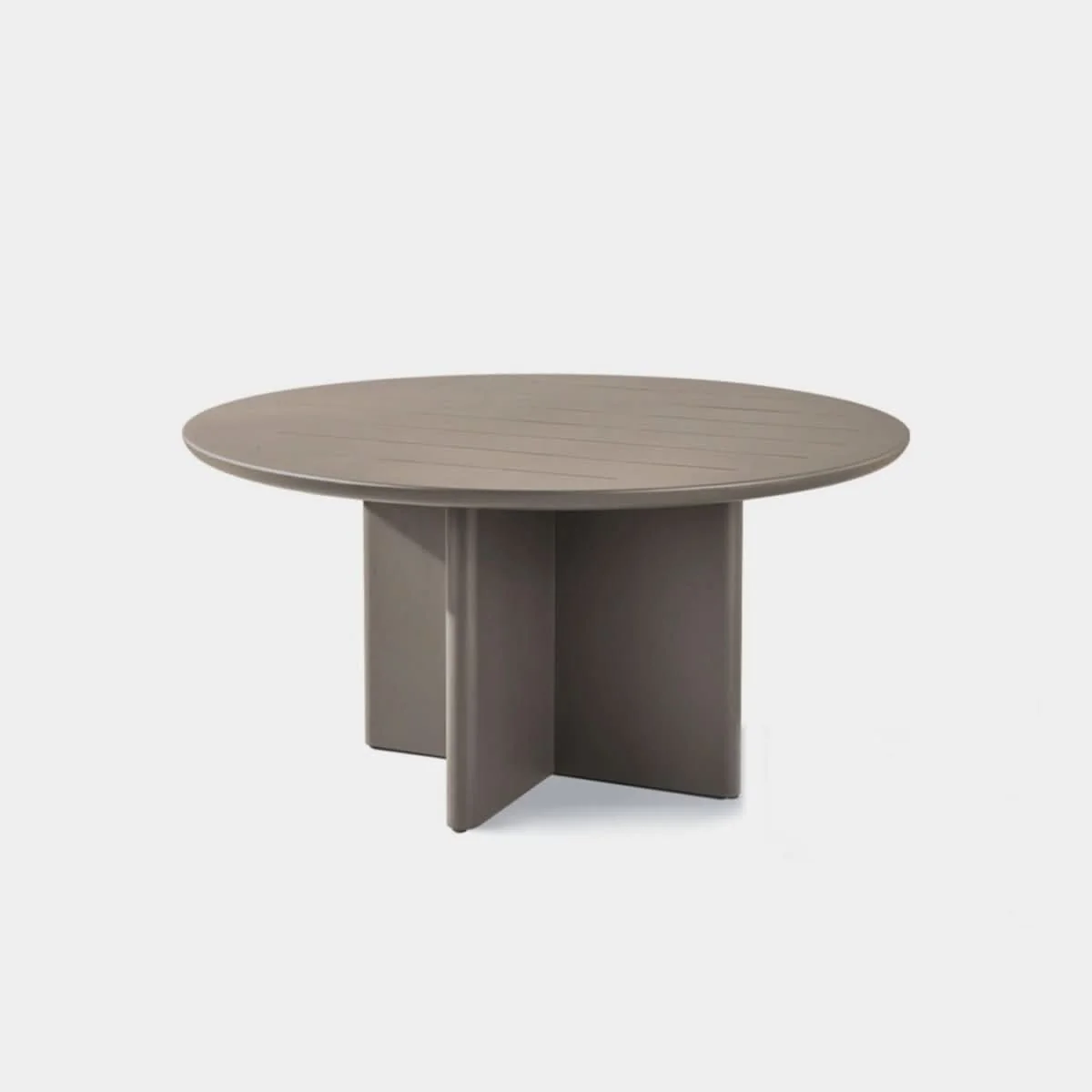 Riverside Aluminum Slatted Round Dining Table 60" thumbnail 6