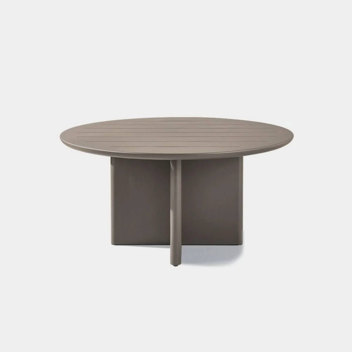 Riverside Aluminum Slatted Round Dining Table 60"